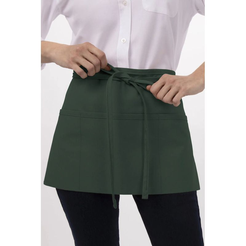 Chef Works 3 Pocket Black Waist Apron F9
