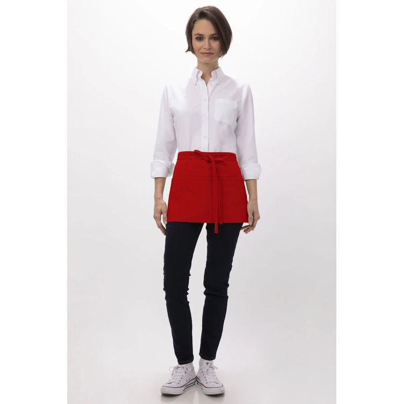 Chef Works 3 Pocket Black Waist Apron F9