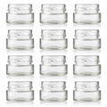 Plasdene Glass Round Ergo Jar with Twist Finish - 67ml 12 Pack