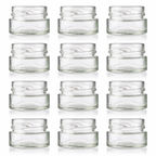 Plasdene Glass Round Ergo Jar with Twist Finish - 67ml 12 Pack