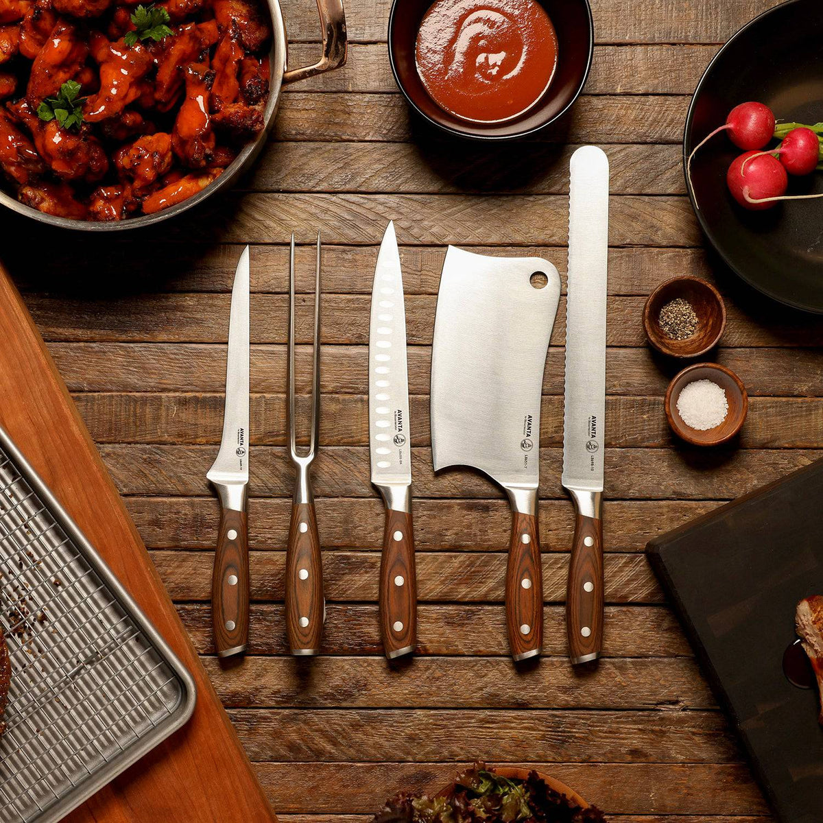 Messermeister Avanta 6pc Pakka Pro BBQ Set