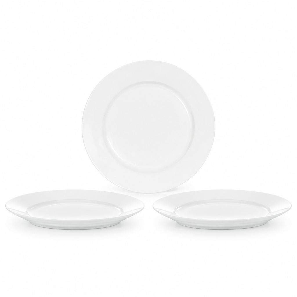 Tablekraft Core Round Wide Rim Plate 280mm - 3 pack