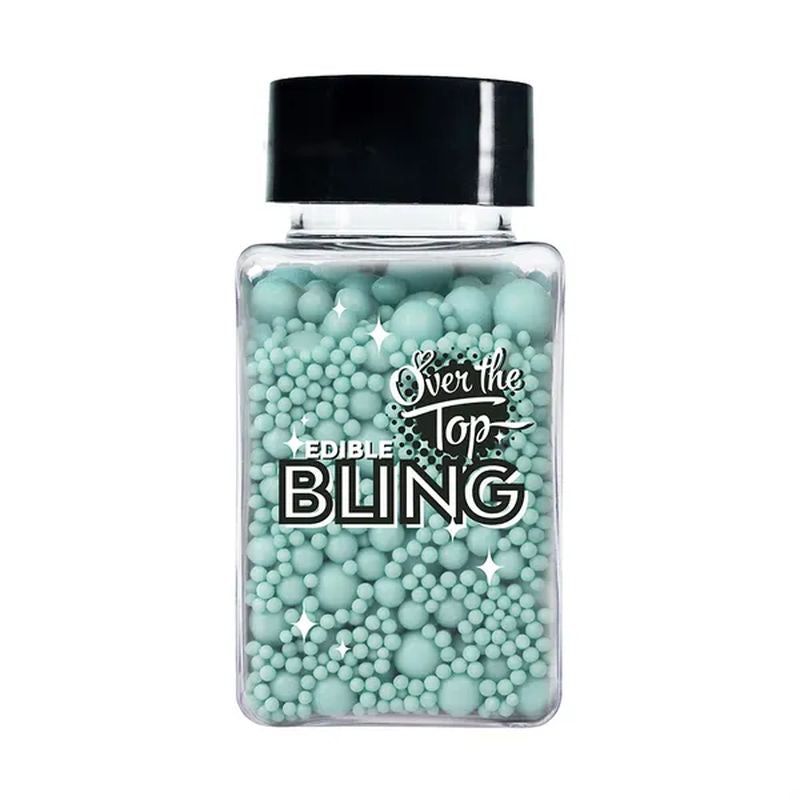 Over The Top Edible Bling Sprinkles Pastel Blue Medley 65g