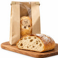 Disposable Kraft Bread Bags with Window - 5 Pack