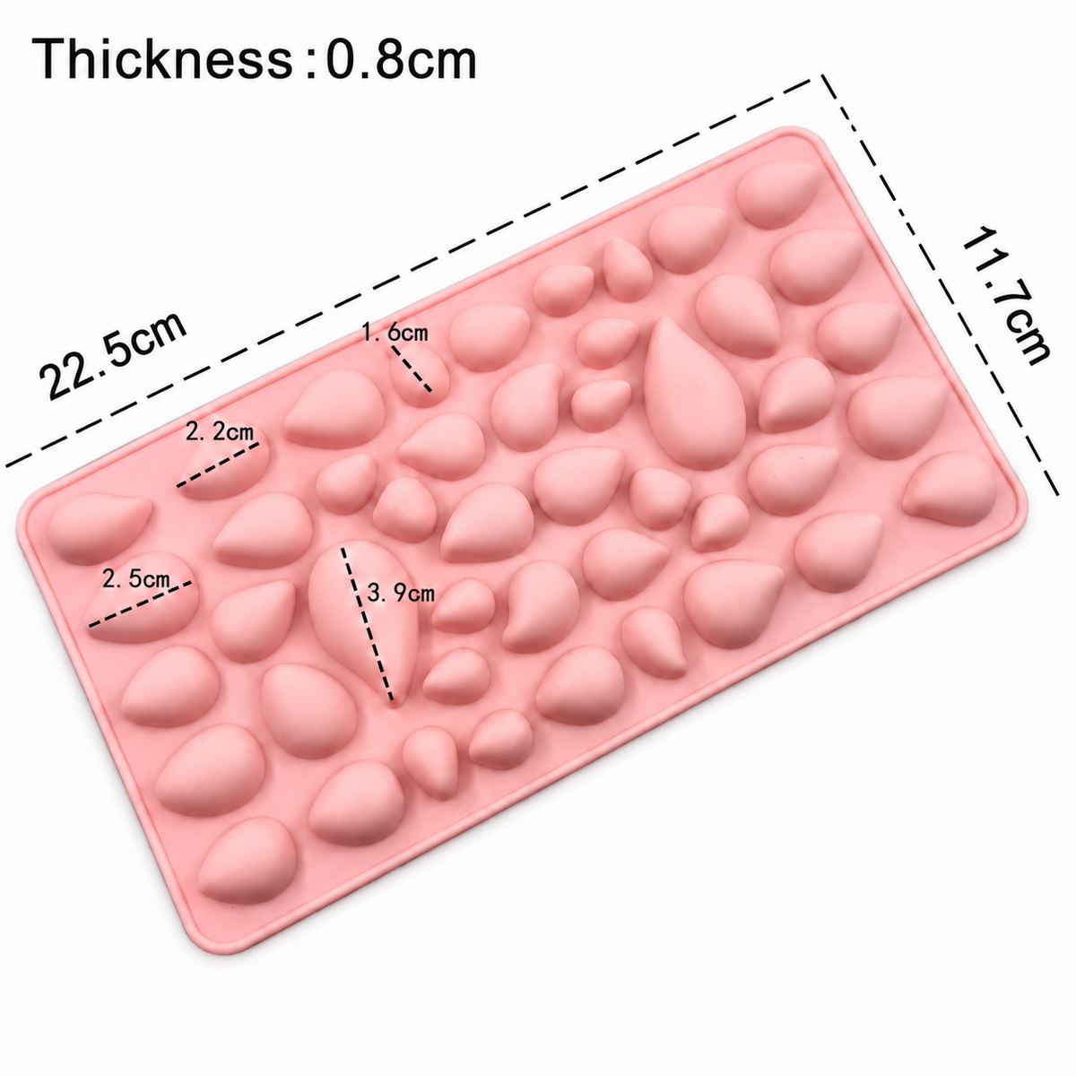 Mini Teardrop Silicone Mould 46 cavity