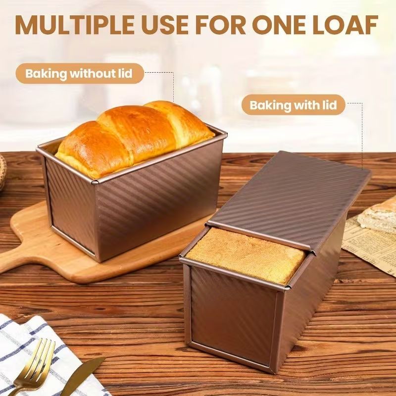 Pullman Loaf Pan with Lid – 21.2 x 12 x 11cm Rose Gold
