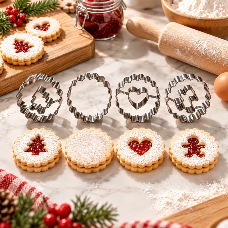 Stained Glass Window Cookie Cutter Set – 4 Piece