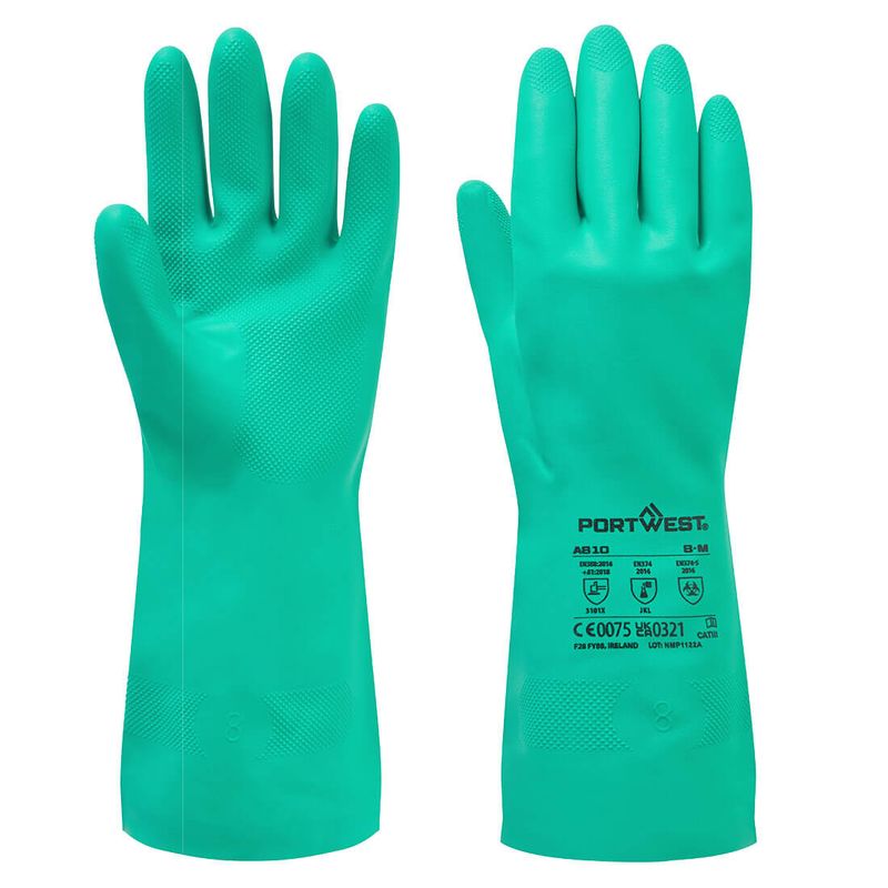 Portwest Nitrosafe Chemical Gauntlet High Gloves