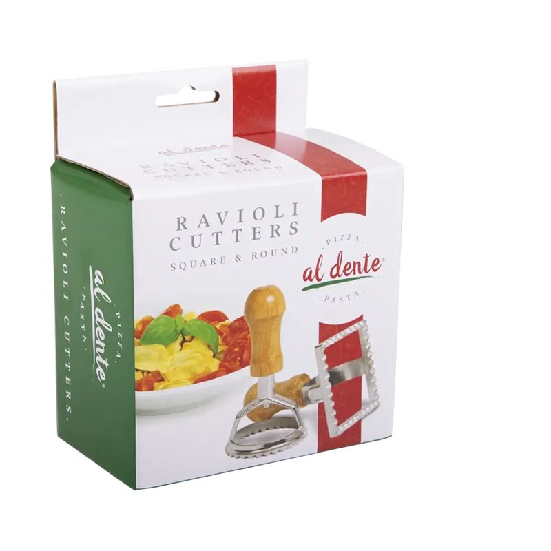 Al Dente Ravioli Cutters - Square & Round Set of 2