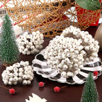 Artificial Frosted Berry Stems – White 20 Pack