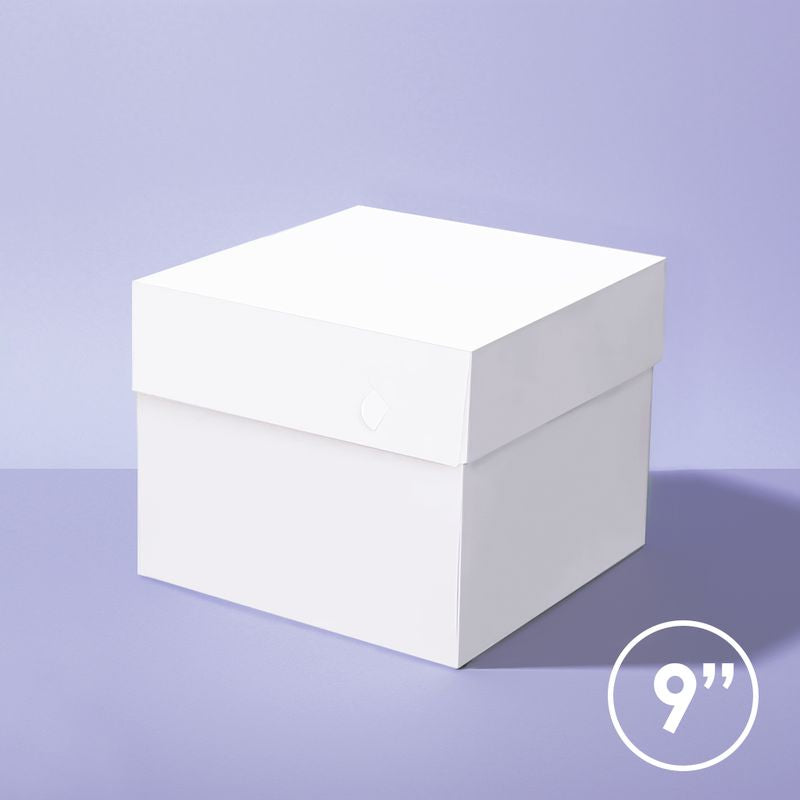 BG Square Cake Box White 9" x 9" x 5" High