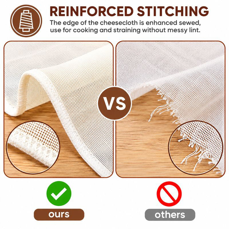 Reusable Muslin Cheese Cloth – 30 x 30cm (100% Natural Cotton) 4 pack