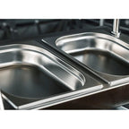 Chef Inox Anti-Jam Steam Pan 1/2 Size 325x265x20mm / 1.4Lt