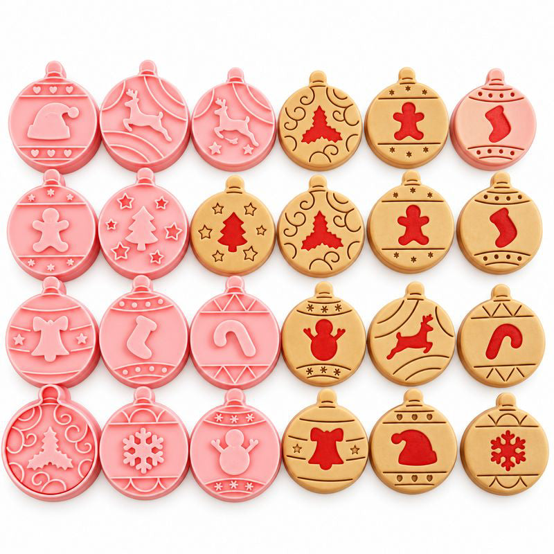 Christmas Ornament Cookie Cutter & Embosser Set – 11 Piece