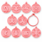 Christmas Ornament Cookie Cutter & Embosser Set – 11 Piece