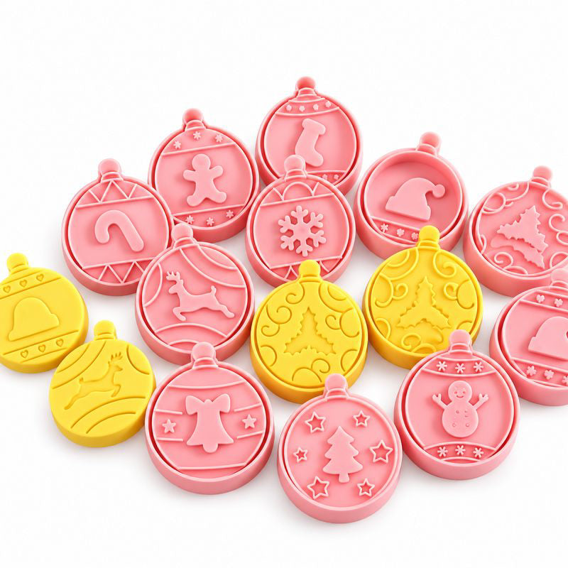 Christmas Ornament Cookie Cutter & Embosser Set – 11 Piece