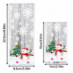 Clear Snowman Christmas Treat Bags – 7 x 15cm 5 Pack