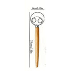 Danish Dough Whisk Wooden Handle 33cm