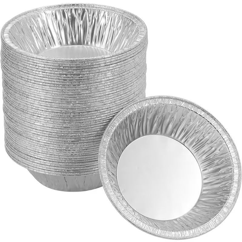 Disposable Aluminium Tart Tins 8cm x 1.5cm – 10 Pack
