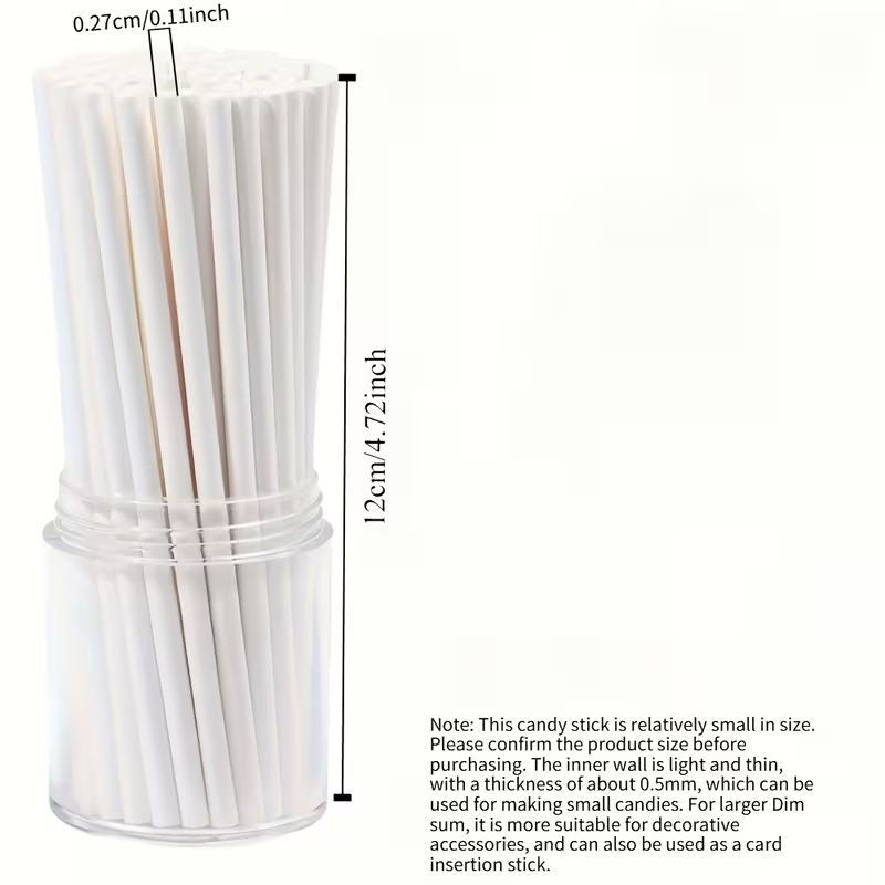 Lollipop / Cake Pop Sticks White – 100 Pack