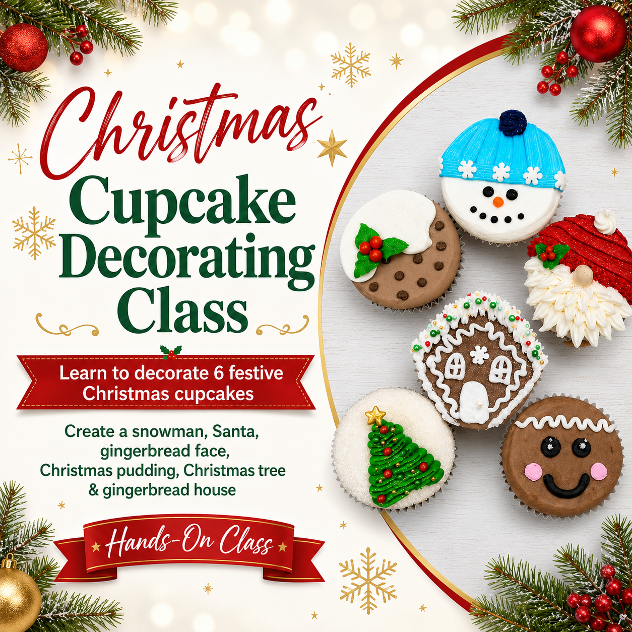 Christmas Cupcake Decorating Class