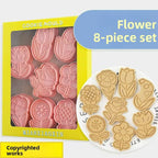 Floral Cookie Press Set 8 piece