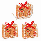 Gingerbread Man Christmas Gift Bags Pack of 5