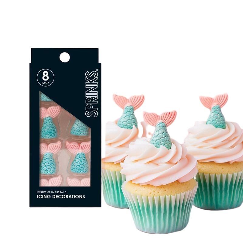 SPRINKS Icing Decorations - Mermaid Tail 8 pieces