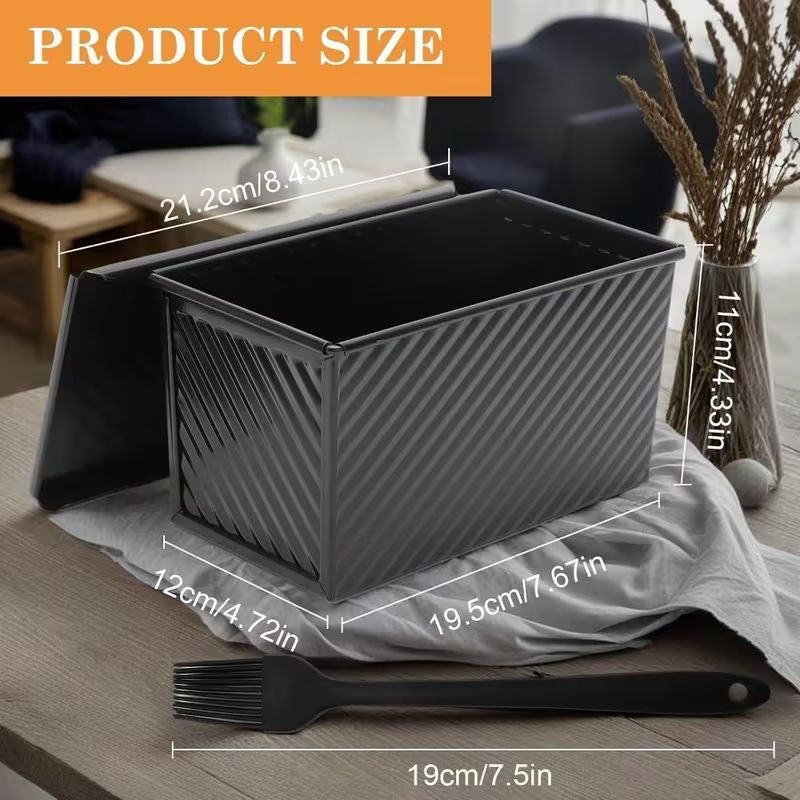 Pullman Loaf Pan with Lid – 21.2 x 12 x 11cm Black