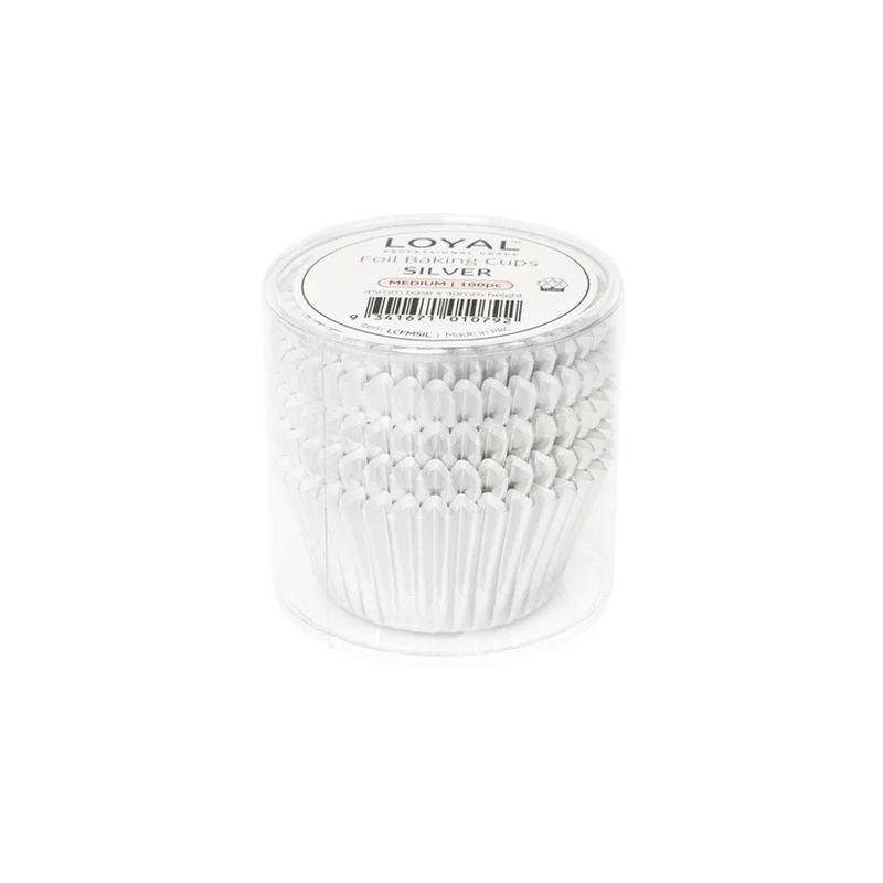 Loyal Foil Baking Cups - Silver - Medium
