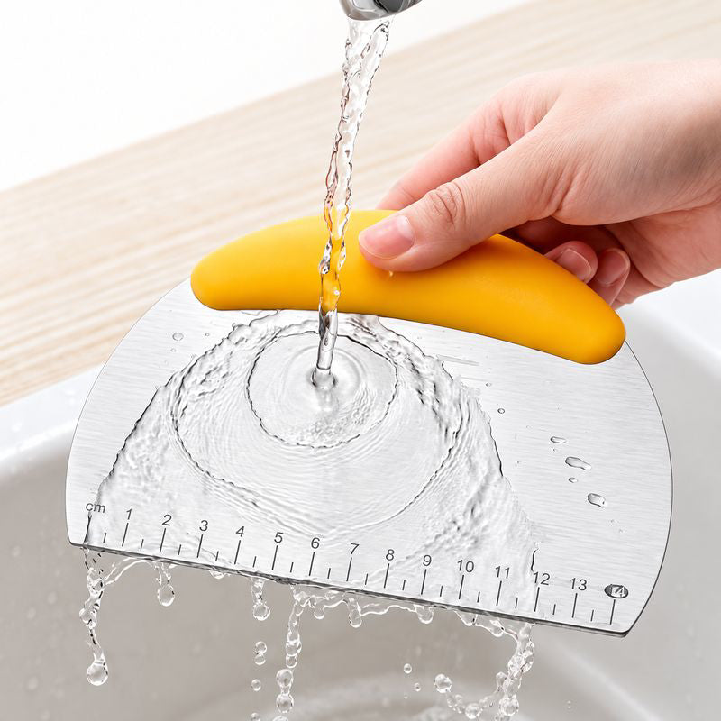 Stainless Steel Dough Scraper with Measuring Guide