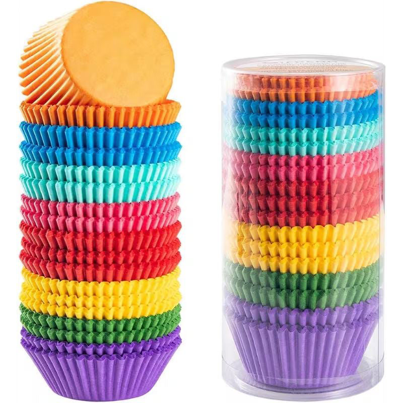 Multicoloured Cupcake Cases – Assorted Colours 300pcs -Green, Brown, Red and Pur