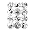 Cupcake Toppers - Edible Wafer Top - Music Notes - 12pk