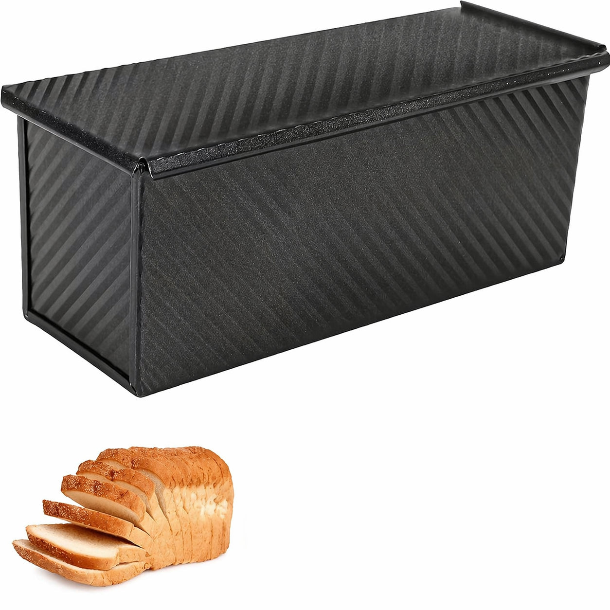 Non-Stick Bread Loaf Tin with Lid – 19.1 x 10.7 x 11cm