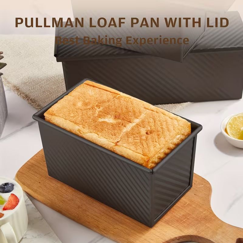 Non-Stick Bread Loaf Tin with Lid – 19.1 x 10.7 x 11cm