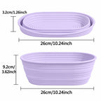 Silicone Oval Bread Proofing Basket Pink – 10 Inch