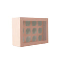 Papyrus & Co Tall Scalloped Cupcake Box - 12 Hole - Pastel Pink