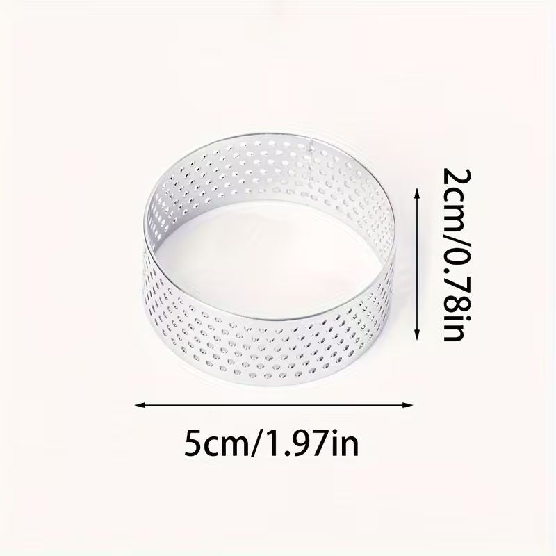 Perforated Stainless Steel Baking Ring – 5cm x 2cm