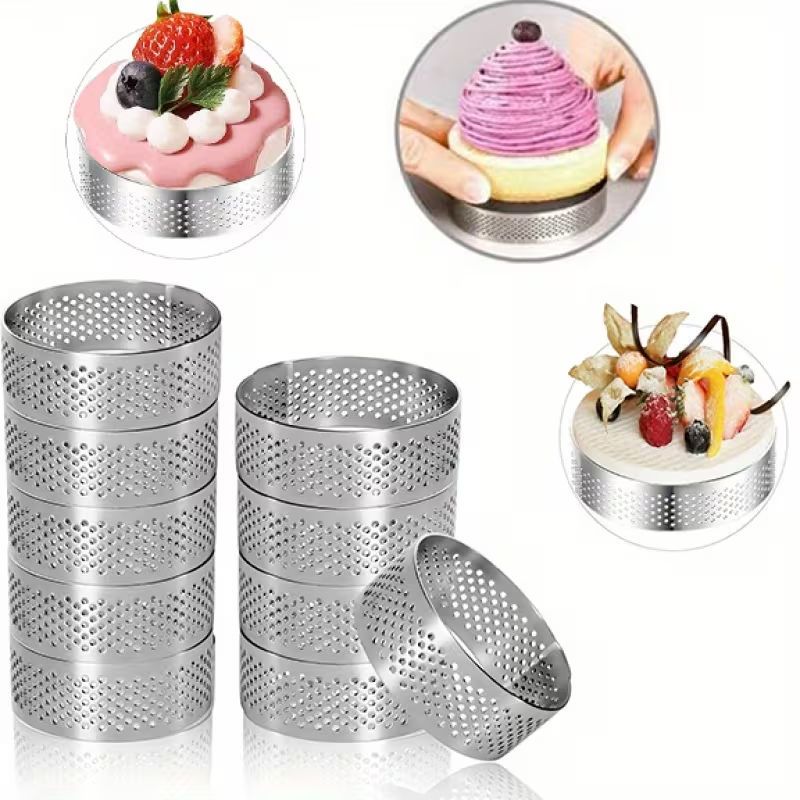 Perforated Stainless Steel Baking Ring – 5cm x 2cm