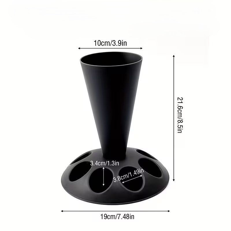 Piping Bag & Decorating Tip Holder - Black