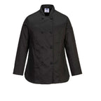 PW C837 Rachel Chef Jacket BLK XS