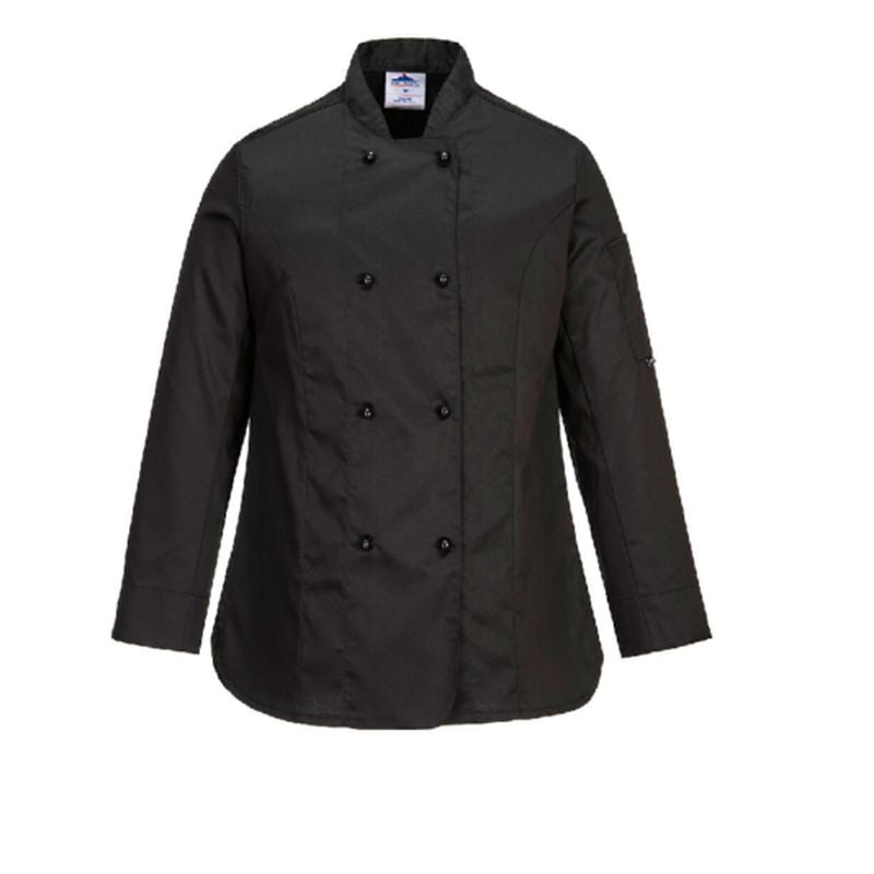 PW C837 Rachel Chef Jacket BLK XS