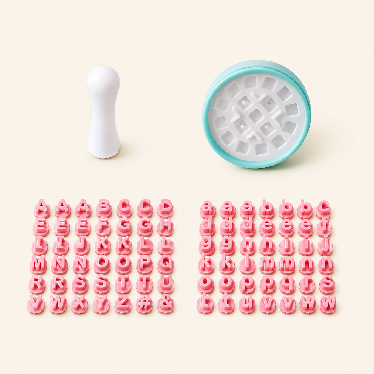 Round Cookie Stamping Kit with Alphabet