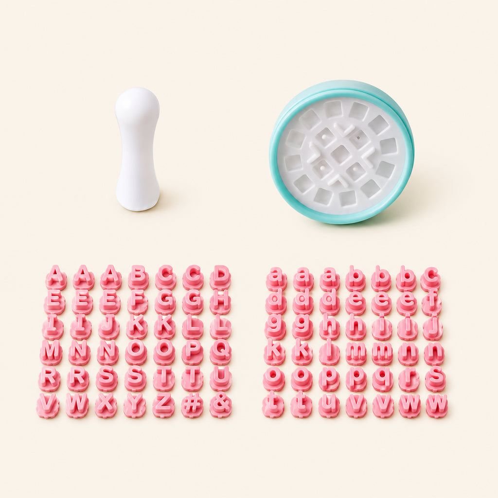 Round Cookie Stamping Kit with Alphabet
