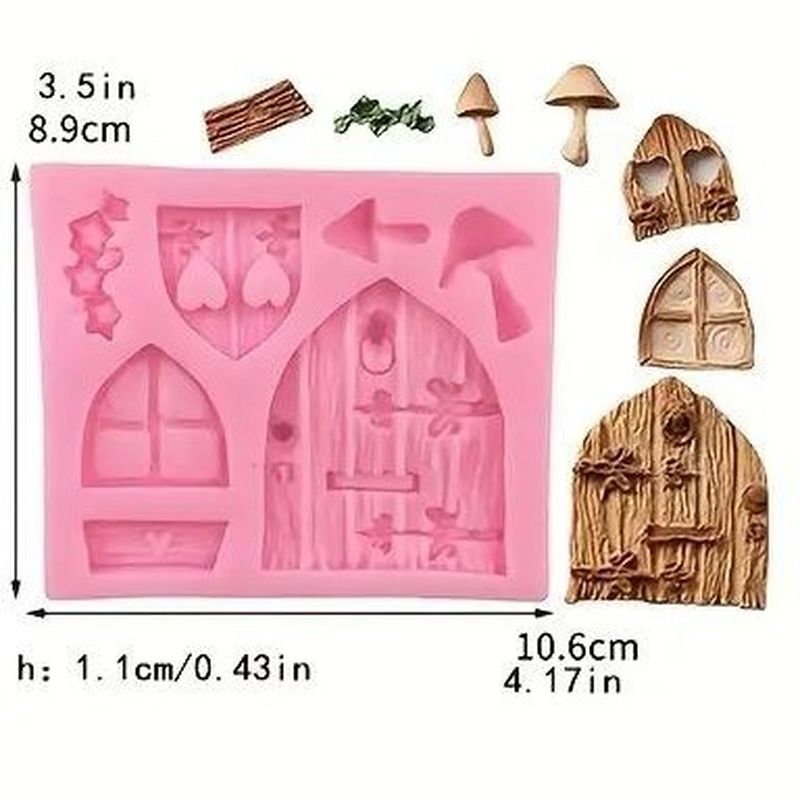 Silicone Mould Fairy Door & Window 7 cavity