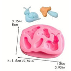 Silicone Mould Fairy Snail & Toadstools