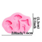 Silicone Mould Fairy Toadstools 3 cavity