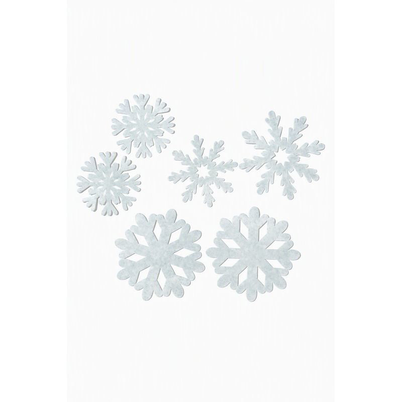 Cupcake Toppers - Edible Wafer Top - Snowflakes 12pk