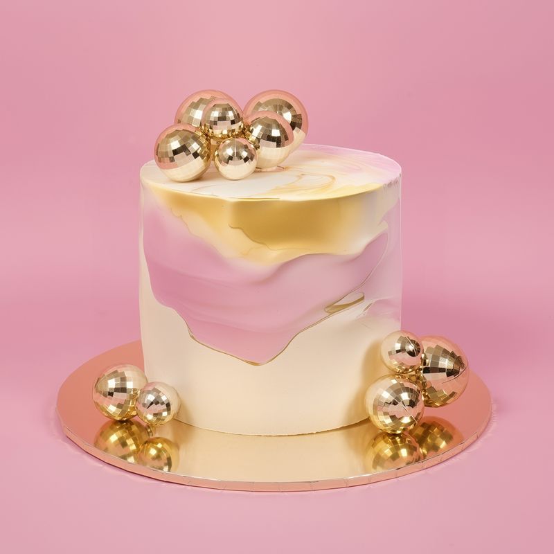 Sprinks 12 Piece Disco Ball Toppers - GOLD