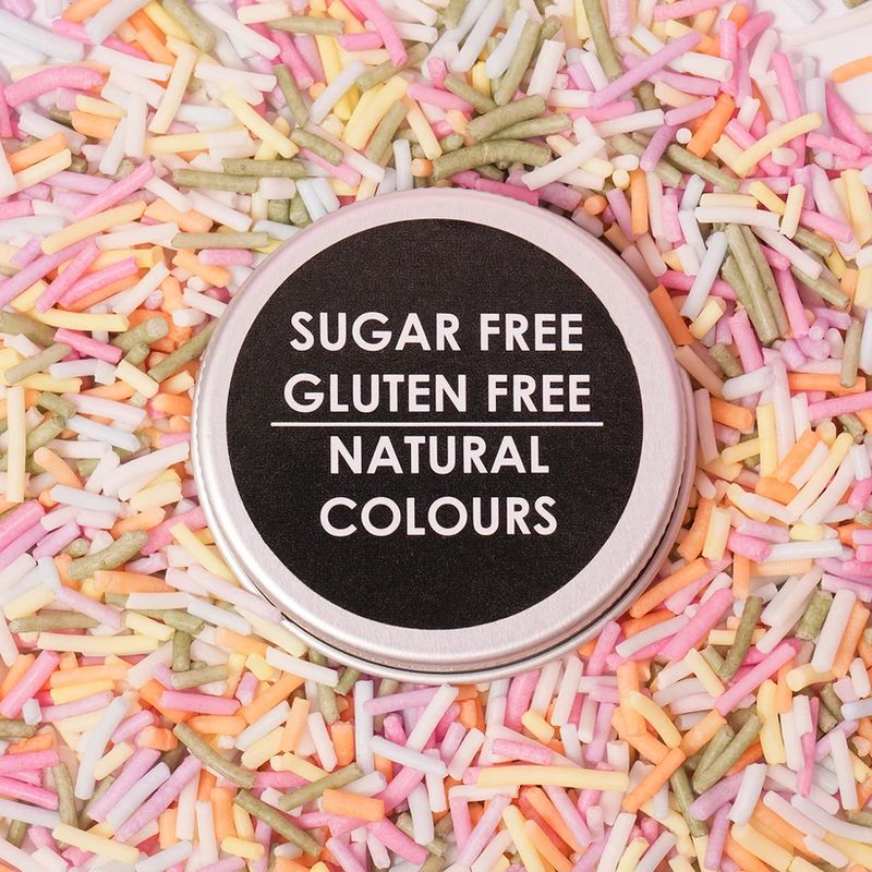 Sprinks Sugar Free Natural Coloured Jimmies - Pastel Rainbow 60g